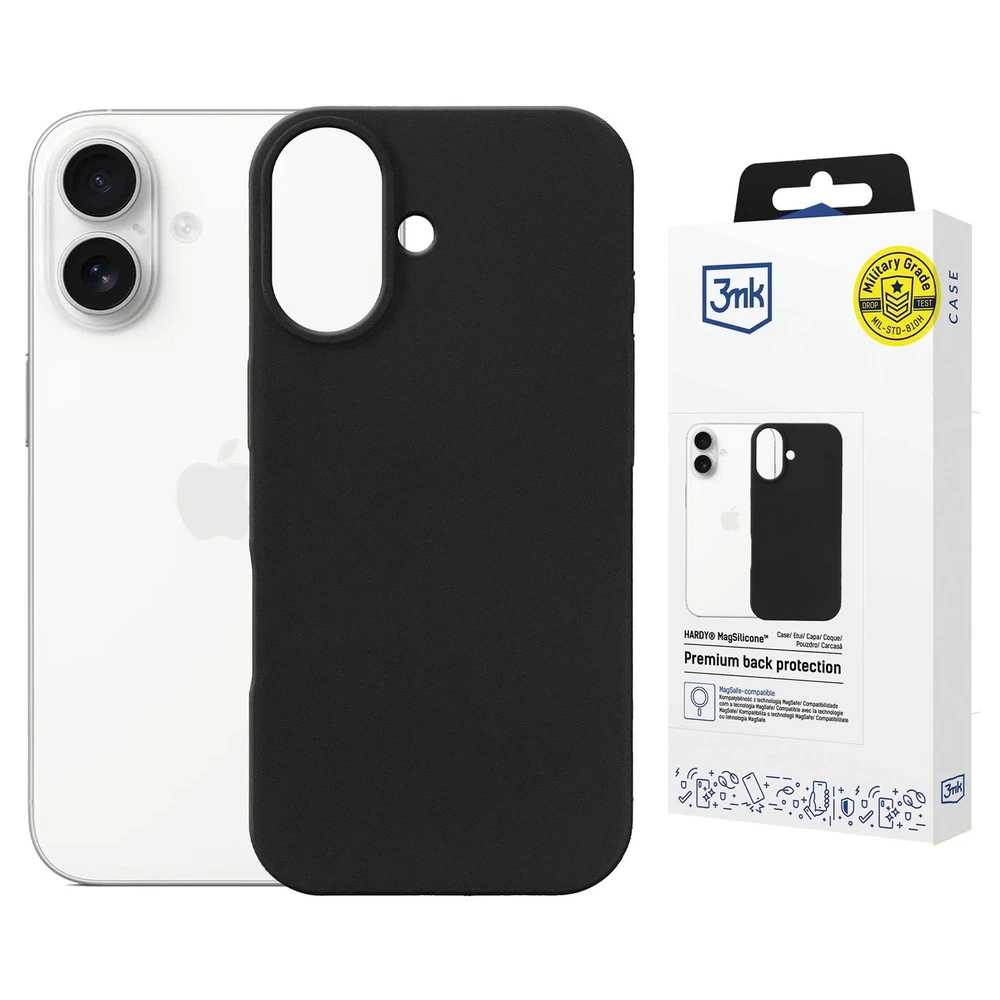 3MK Hardy MagSilicone dėklas skirtas Apple iPhone 17 Graphite