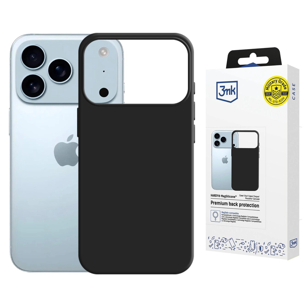 3MK Hardy MagSilicone dėklas skirtas Apple Apple iPhone 17 Pro Graphite