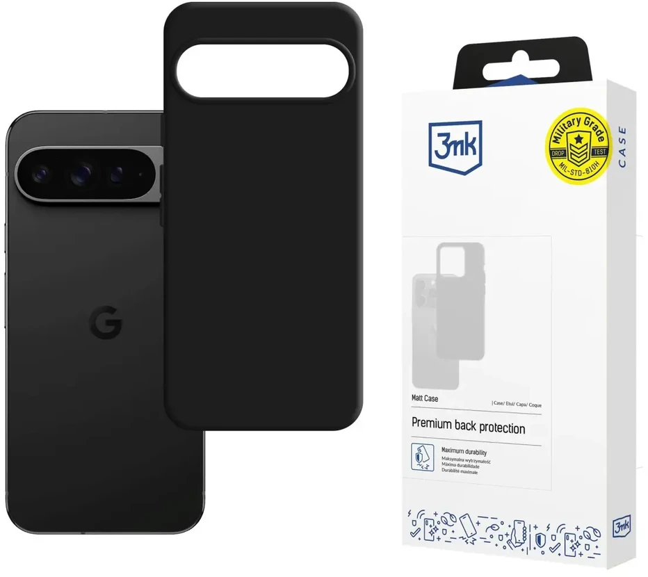 3Mk Protection 3mk matinis dėklas, skirtas „Google Pixel 10 Pro XL“ – matinės juodos spalvos