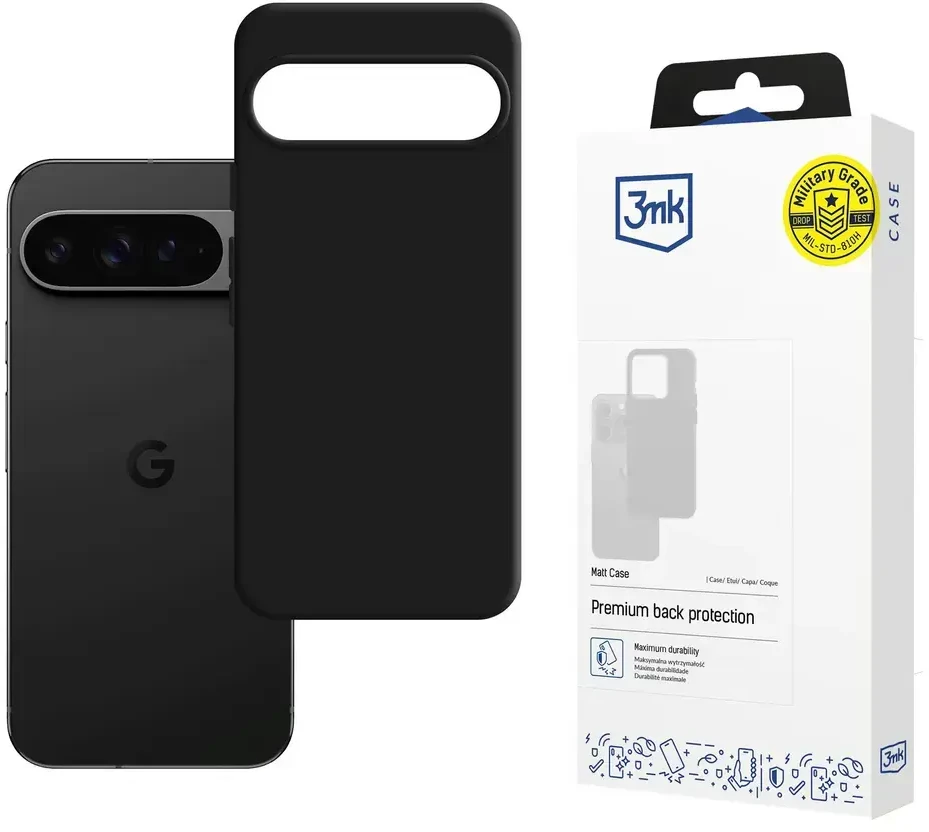 3Mk Protection 3mk matinis dėklas, skirtas „Google Pixel 10 Pro XL“ – matinės juodos spalvos