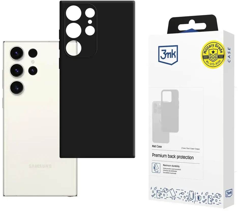 3MK Matt Case dėklas Samsung S23 Ultra S918 juodas