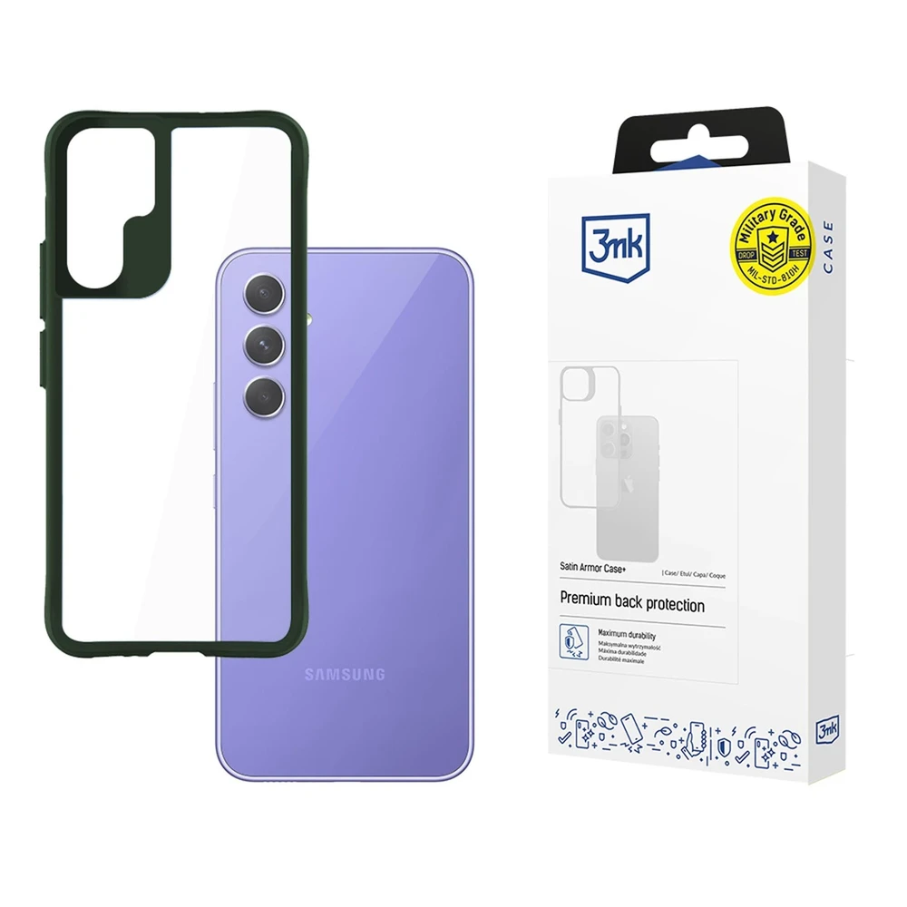 Samsung Galaxy A54 5G - 3mk Satin Armor dėklas+ žalias