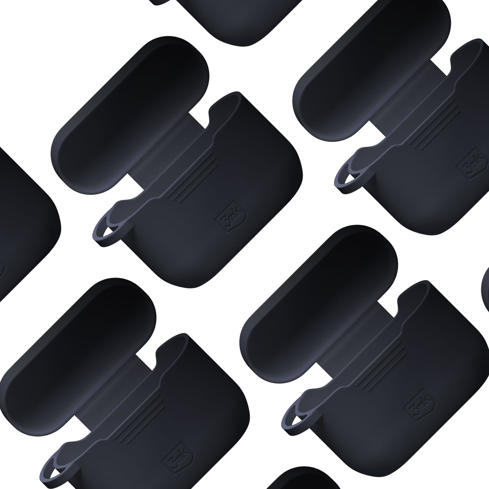 3Mk apsauginis 3mk silikoninis AirPods dėklas, skirtas AirPods Pro 3 - Juodas