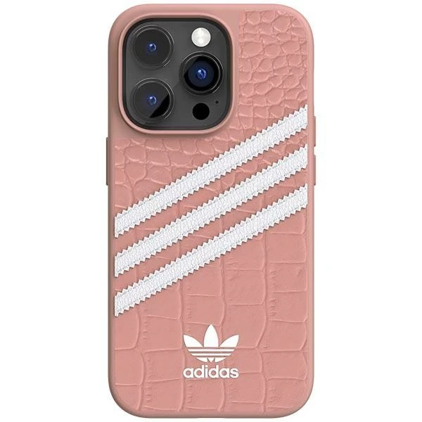 Dėklas ADIDAS OR SAMBA ALLIGATOR IPHONE 14 PRO 6.1 "Rožinis-BIAA / MAUVE-Baltas 50200
