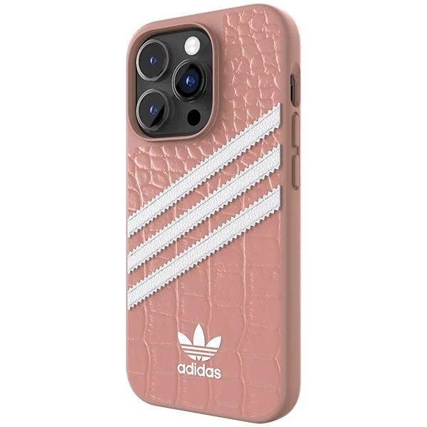 Dėklas ADIDAS OR SAMBA ALLIGATOR IPHONE 14 PRO 6.1 "Rožinis-BIAA / MAUVE-Baltas 50200