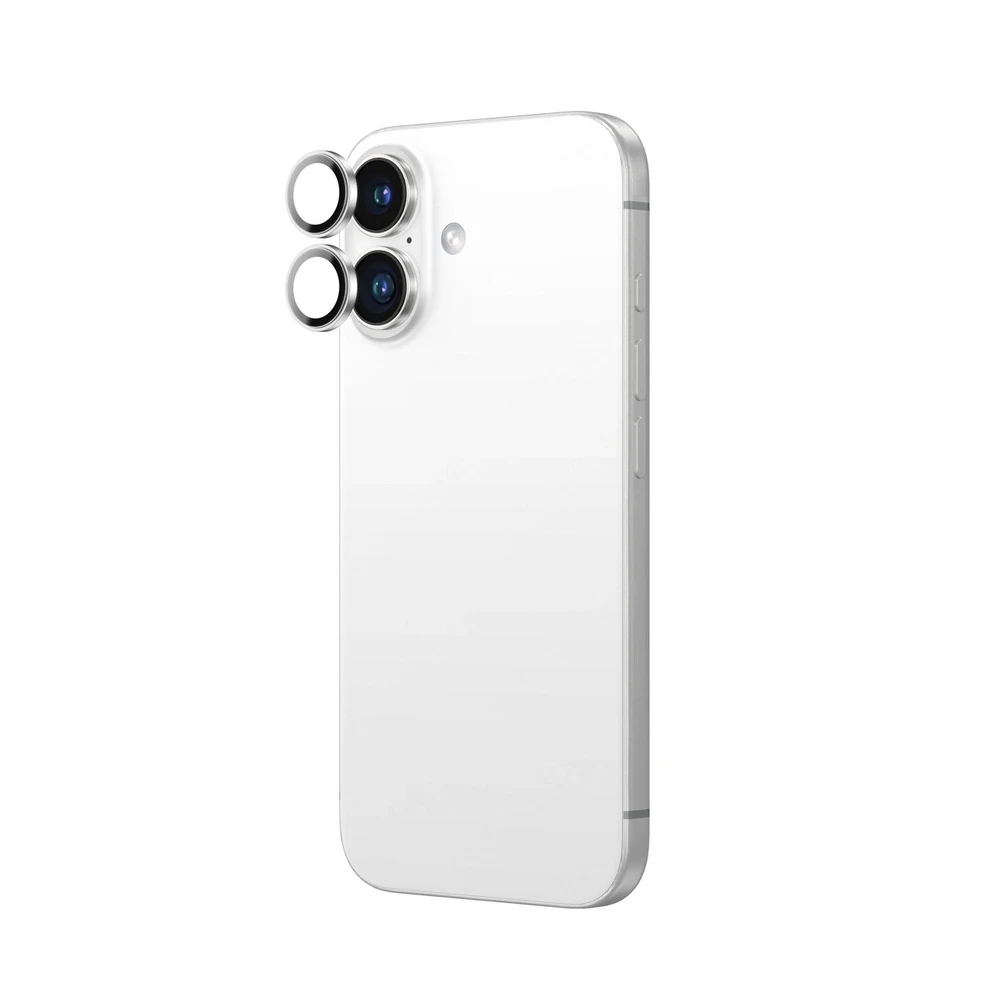 Nezatříděno „AmazingThing AR“ aliuminio 2 objektyvų stiklo ir kameros objektyvo rėmelio skirtukas Apple iPhone 16 / 16 Plus - Baltas