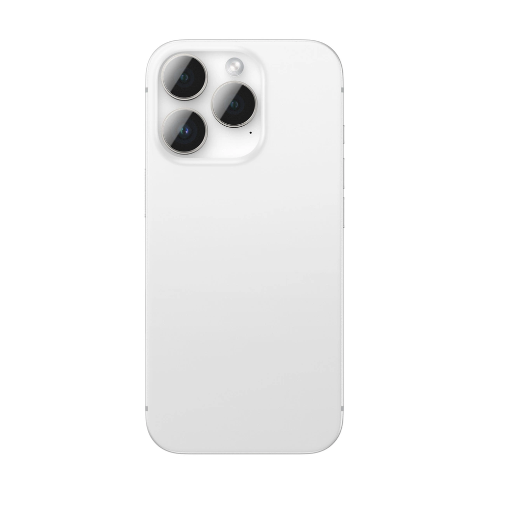 „AmazingThing AR“ aliuminio 3 objektyvų stiklas su kameros objektyvo rėmeliu, skirtas „iPhone 16 Pro“ / „16 Pro Max“ – „Sidabrinis“