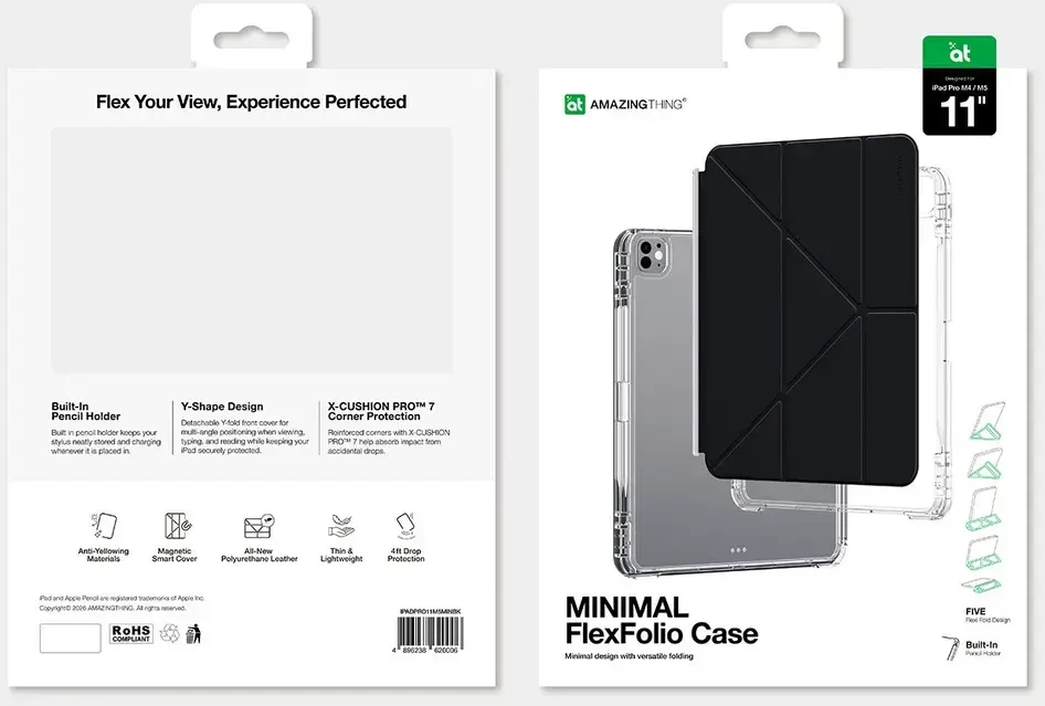 Dėklas AmazingThing Minimal Case for iPad Pro M5 11" - Juodas