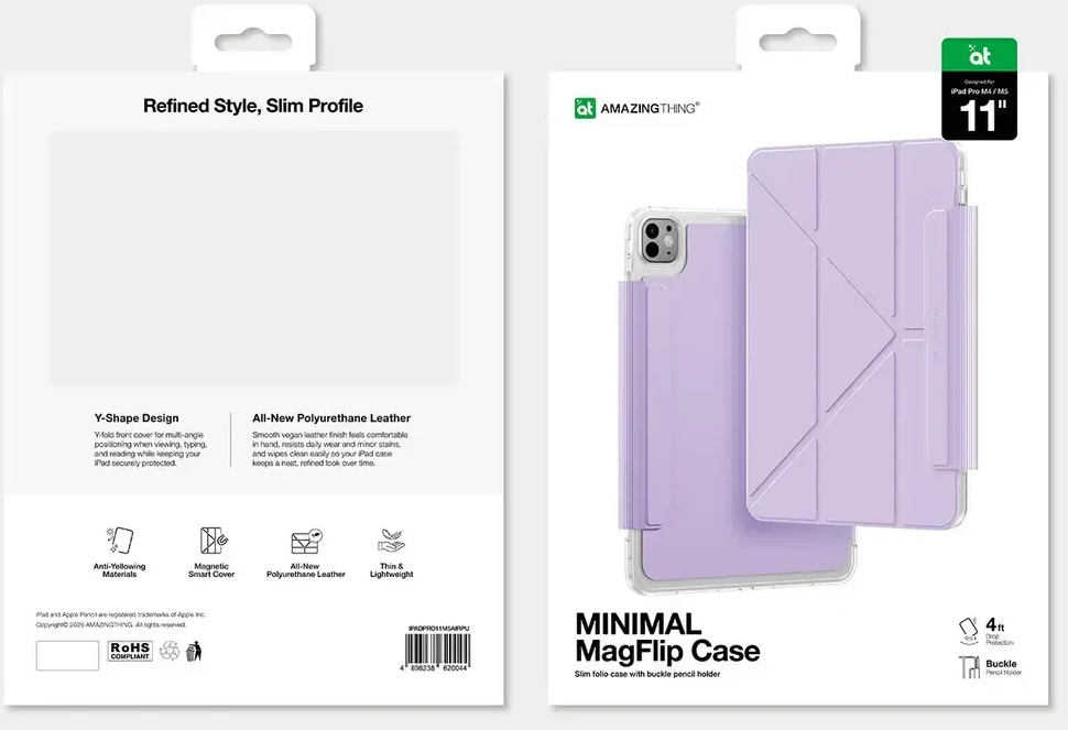 Dėklas AmazingThing Minimal Mag Case for iPad Pro M5 11" - Violetinė