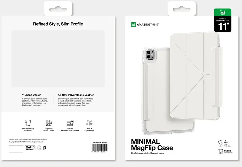 Dėklas AmazingThing Minimal Mag Case for iPad Pro M5 11" - Baltas