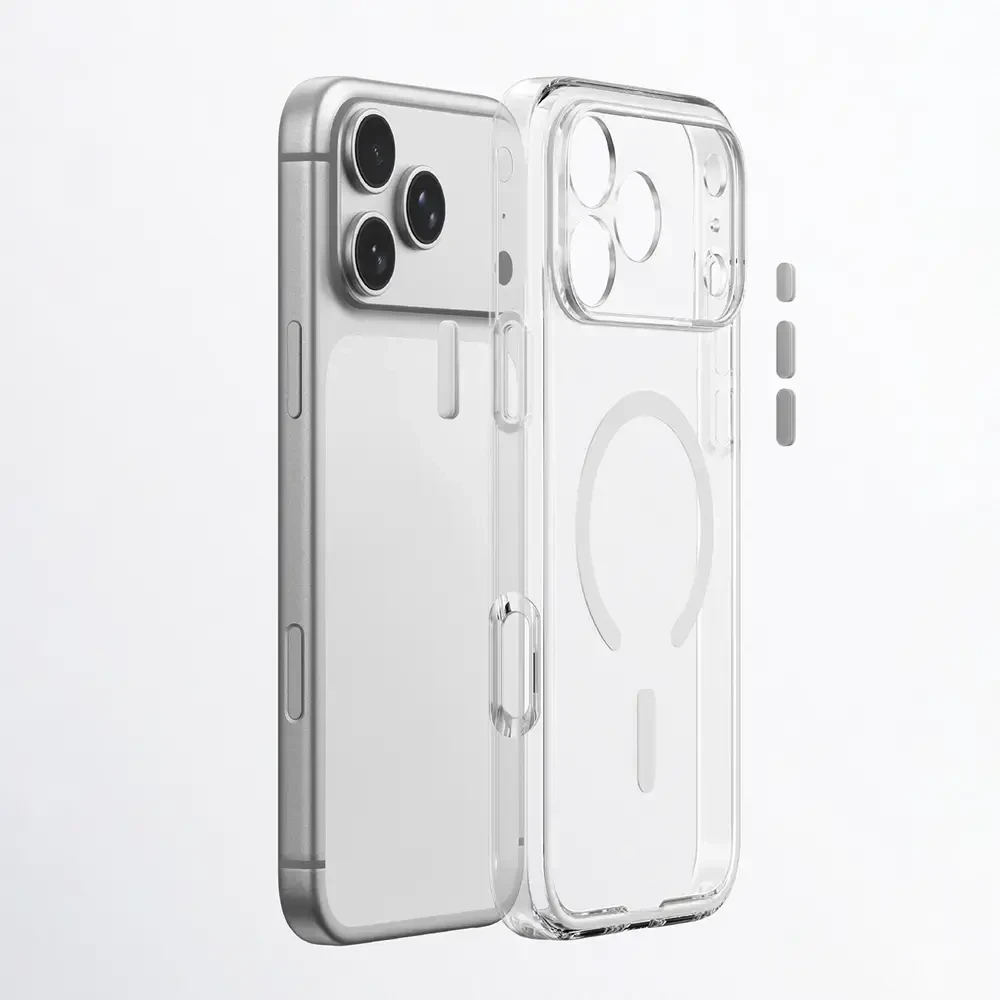 Dėklas Amazingthing Minimal Mag Lens Case MagSafe do iPhone 18 Pro permatomas