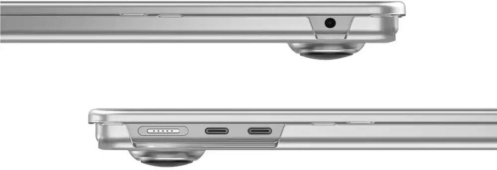 „AmazingThing“ titano spalvos kietas dėklas „MacBook Air M5 15“ – permatomas