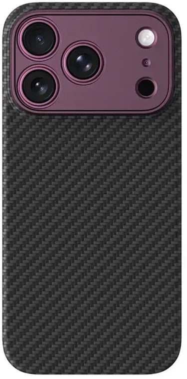 Dėklas AmazingThing Titan Max Lens Case for iPhone 18 Pro in Aramid Fiber with Camera Cover, Compatible with MagSafe - Violetinė