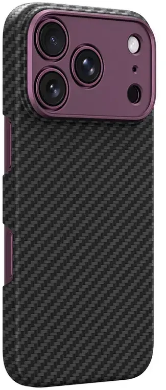 Dėklas AmazingThing Titan Max Lens Case for iPhone 18 Pro Max in Aramid Fiber with Camera Cover, Compatible with MagSafe - Violetinė