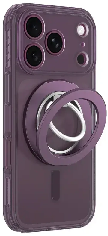 Dėklas Amazingthing Titan Pro Lens Ring Set MagSafe do iPhone 18 Pro Max violetinė