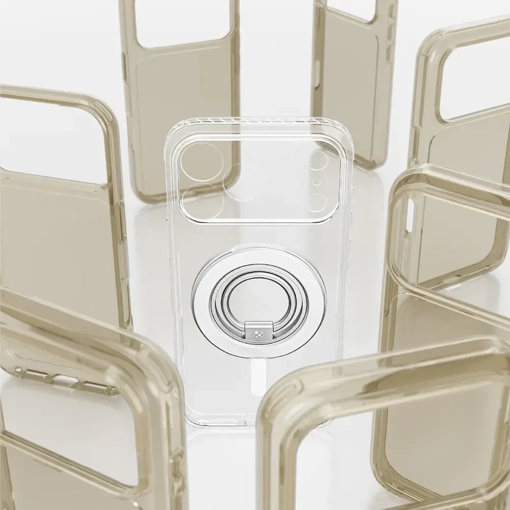 Dėklas Amazingthing Titan Pro Lens Ring Set MagSafe do iPhone 18 Pro Max permatomas