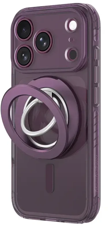 Dėklas Amazingthing Titan Pro Lens Ring Set MagSafe do iPhone 18 Pro Max violetinė