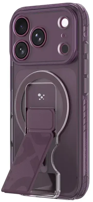 Dėklas Amazingthing Titan Pro Lens Stand Set MagSafe do iPhone 18 Pro violetinė