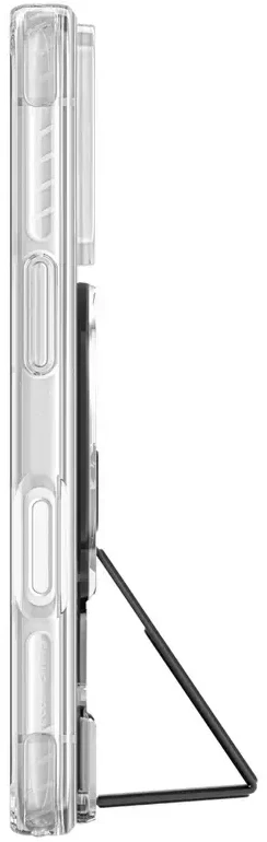 Dėklas Amazingthing Titan Pro Lens Stand Set MagSafe do iPhone 18 Pro Max permatomas