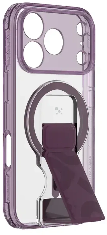 Dėklas Amazingthing Titan Pro Lens Stand Set MagSafe do iPhone 18 Pro violetinė
