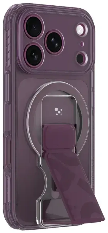 Dėklas Amazingthing Titan Pro Lens Stand Set MagSafe do iPhone 18 Pro violetinė