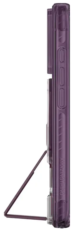 Dėklas Amazingthing Titan Pro Lens Stand Set MagSafe do iPhone 18 Pro violetinė
