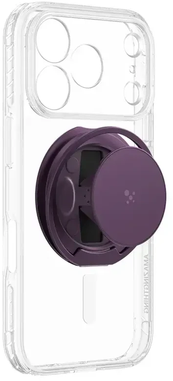 Dėklas AmazingThing Titan Pro Pop Lens Case for iPhone 18 Pro Max with Camera Cover, Holder and Stand, MagSafe Compatible - Violetinė