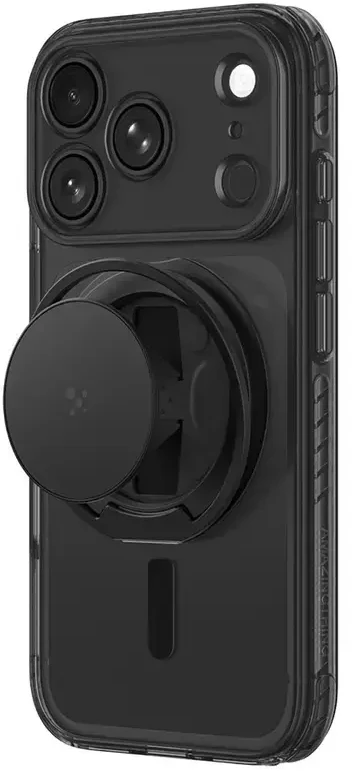 Dėklas AmazingThing Titan Pro Pop Lens Case for iPhone 18 Pro Max with Camera Cover, Holder and Stand, MagSafe Compatible - Juodas