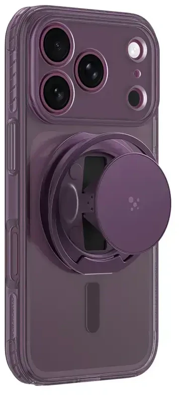 Dėklas AmazingThing Titan Pro Pop Lens Case for iPhone 18 Pro with Camera Cover, Holder and Stand, MagSafe Compatible - Violetinė