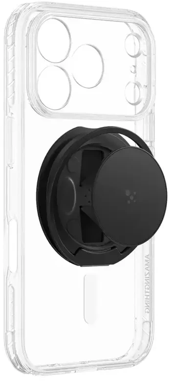 Dėklas AmazingThing Titan Pro Pop Lens Case for iPhone 18 Pro Max with Camera Cover, Holder and Stand, MagSafe Compatible - Juodas