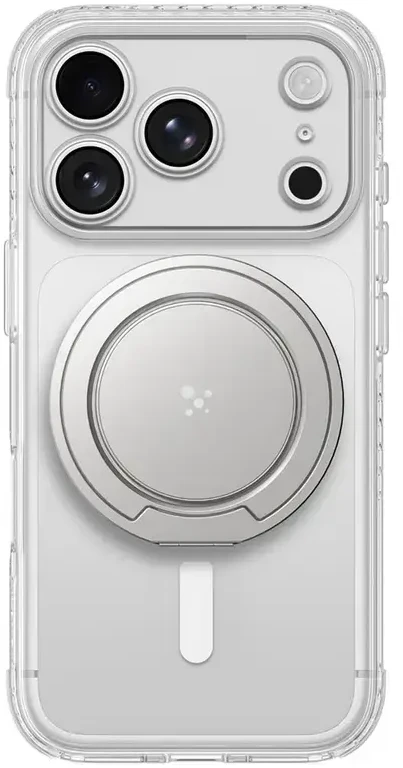 Dėklas AmazingThing Titan Pro Pop Lens Case for iPhone 18 Pro Max with Camera Cover, Holder and Stand, MagSafe Compatible - Clear