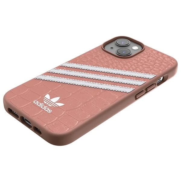 Dėklas ADIDAS OR SAMBA ALLIGATOR IPHONE 14 6.1 "Rožinis-BIAA / MAUVE-Baltas 50199