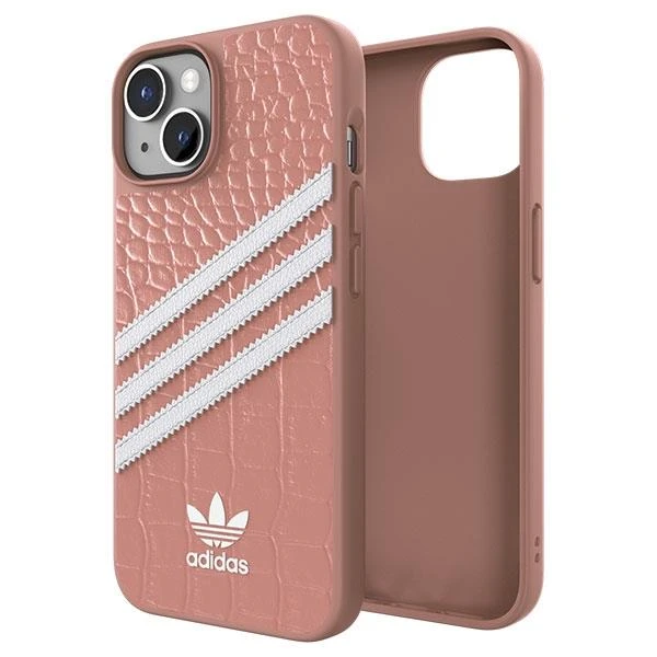 Dėklas ADIDAS OR SAMBA ALLIGATOR IPHONE 14 6.1 "Rožinis-BIAA / MAUVE-Baltas 50199