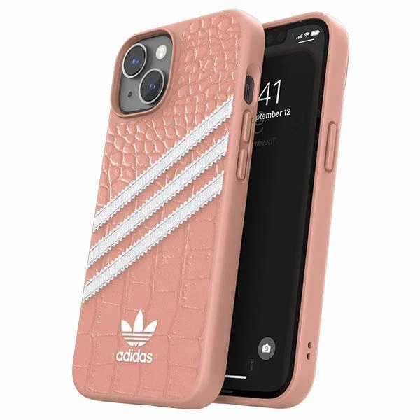 Dėklas ADIDAS OR SAMBA ALLIGATOR IPHONE 14 6.1 "Rožinis-BIAA / MAUVE-Baltas 50199