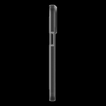 Dėklas Decoded Transparent Grip su MagSafe, skirtas iPhone 15 Pro Max, permatomas, pilko ir juodo atspalvio