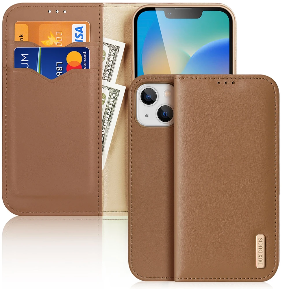 Dux Ducis Hivo dėklas skirtas iPhone 14 Plus, rudas