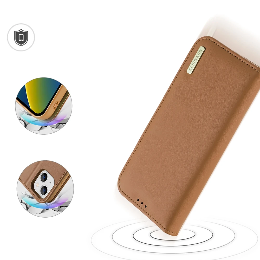 Dux Ducis Hivo dėklas skirtas iPhone 14 Plus, rudas