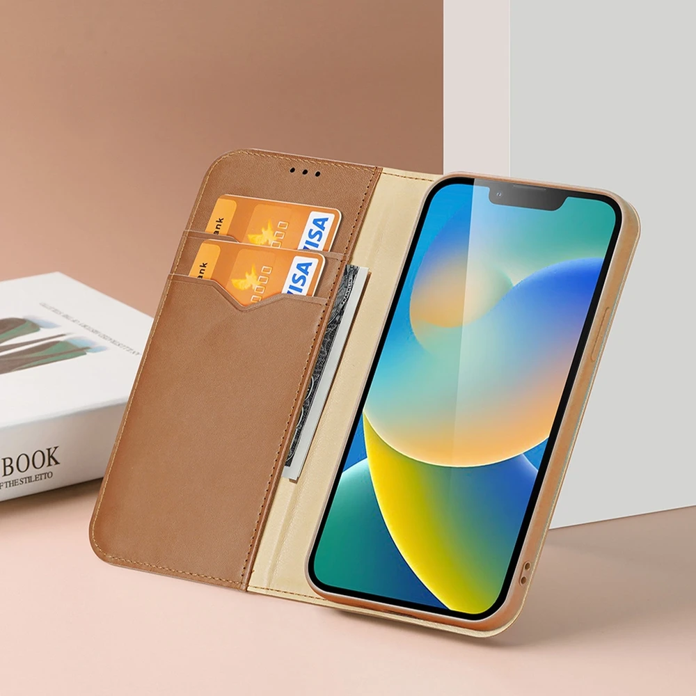 Dux Ducis Hivo dėklas skirtas iPhone 14 Plus, rudas