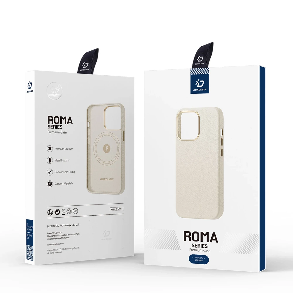 Dux Ducis Roma dėklas skirtas iPhone 13 Pro, baltas