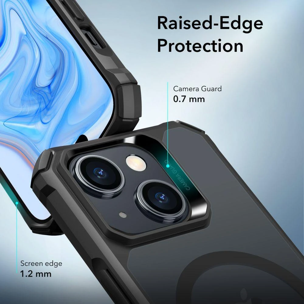 Dėklas ESR Air Armor, skirtas iPhone 15 Plus, Magsafe (juodas)