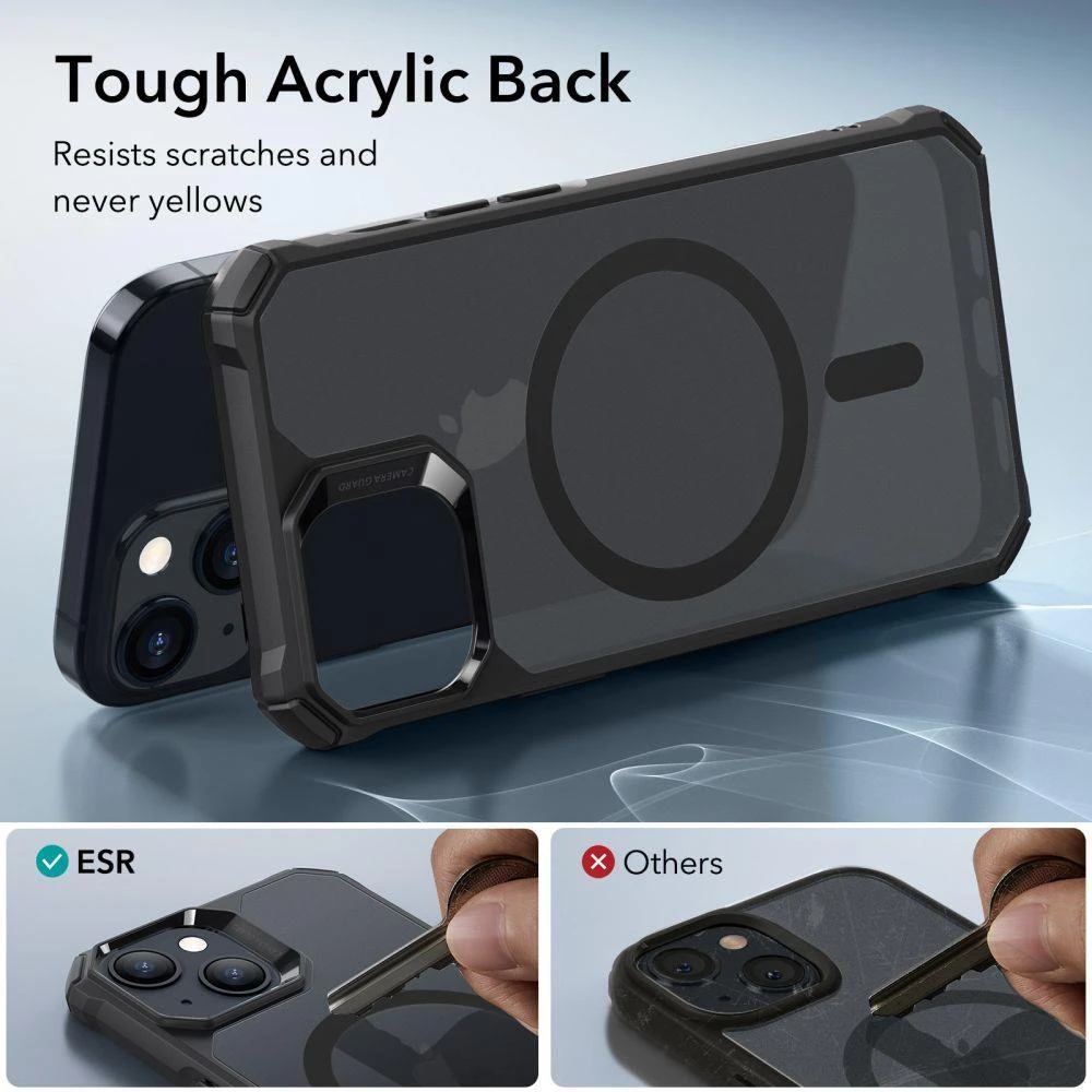 Dėklas ESR Air Armor, skirtas iPhone 15 Plus, Magsafe (juodas)
