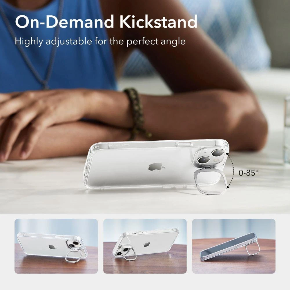 Dėklas ESR Classic Kickstand, skirtas iPhone 14 Plus (skaidrus)