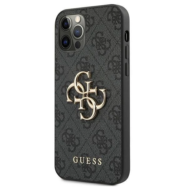 Dėklas GUESS GUHCP12M4GMGGR IPHONE 12/12 PRO 6.1 "GRAY/GRAY HARDCASE 4G BIG METAL LOGO