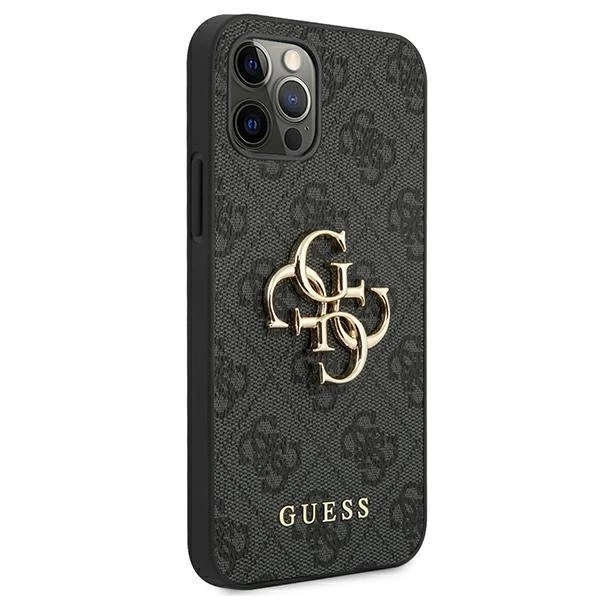 Dėklas GUESS GUHCP12M4GMGGR IPHONE 12/12 PRO 6.1 "GRAY/GRAY HARDCASE 4G BIG METAL LOGO
