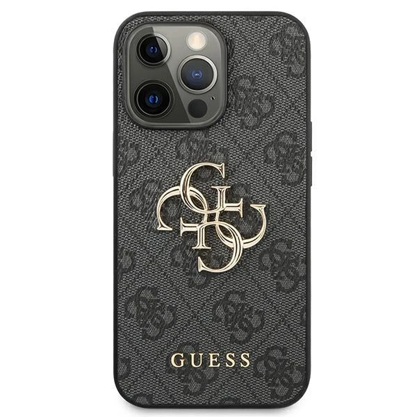Apple iPhone 13 Pro Max 6,7″ Guess dėklas 4G Big Metal Logo GUHCP13X4GMGGR pilkas