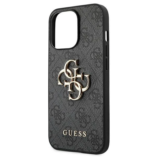 Apple iPhone 13 Pro Max 6,7″ Guess dėklas 4G Big Metal Logo GUHCP13X4GMGGR pilkas
