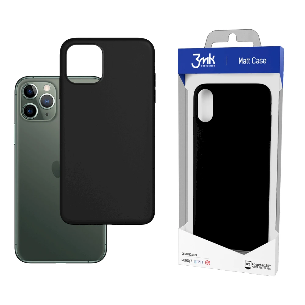 Dėklas 3MK Matt Case, Apple, iPhone 12/12 Pro, Juodas