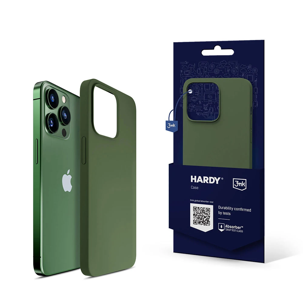 Dėklas Apple iPhone 13 Pro Max – 3mk Hardy Silicone MagCase Alpine Žalias