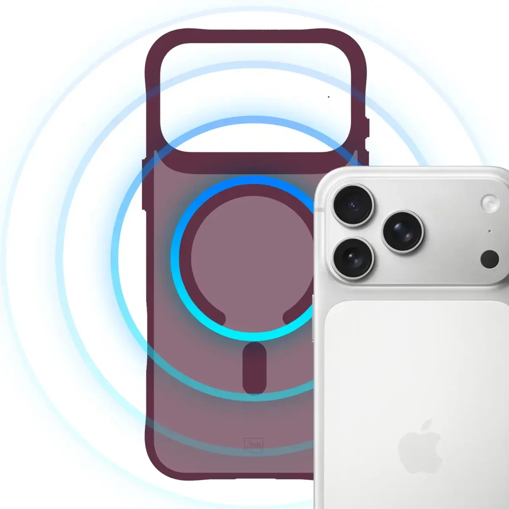 Dėklas 3Mk Protection 3mk Smoke MagCase case for iPhone 18 Pro / 17 Pro - burgundy