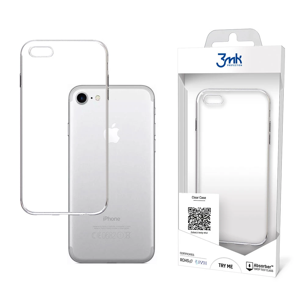 Dėklas 3Mk Protection 3MK skaidraus dėklo galinis dangtelis, Apple, iPhone 7/8, TPU, skaidrus